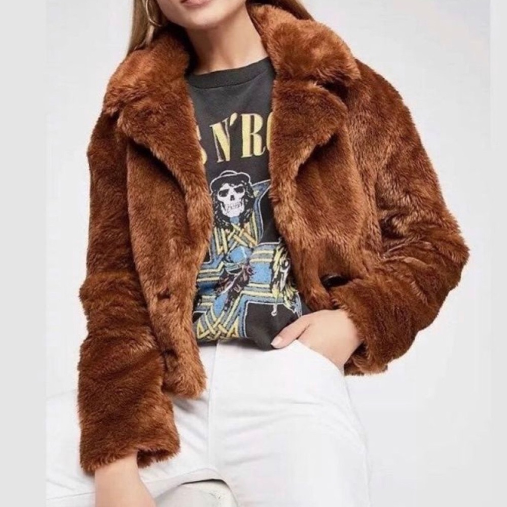 Free people fur jacket (med)